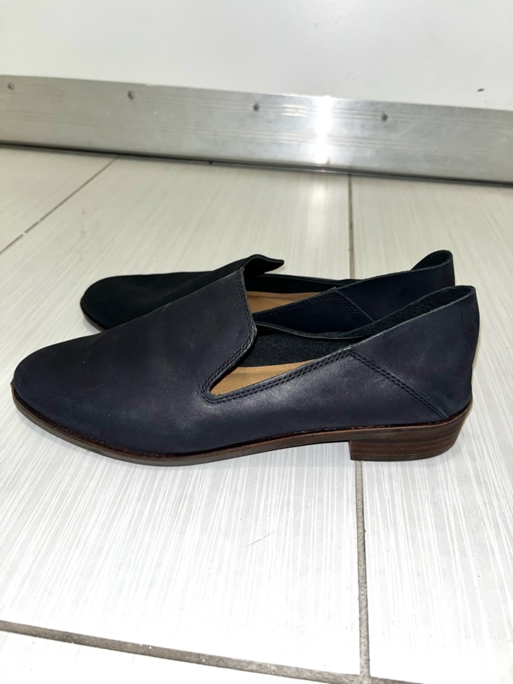 Lucky Brand Women's Matte Black Slip-On Soft Leather Cahill Loafers